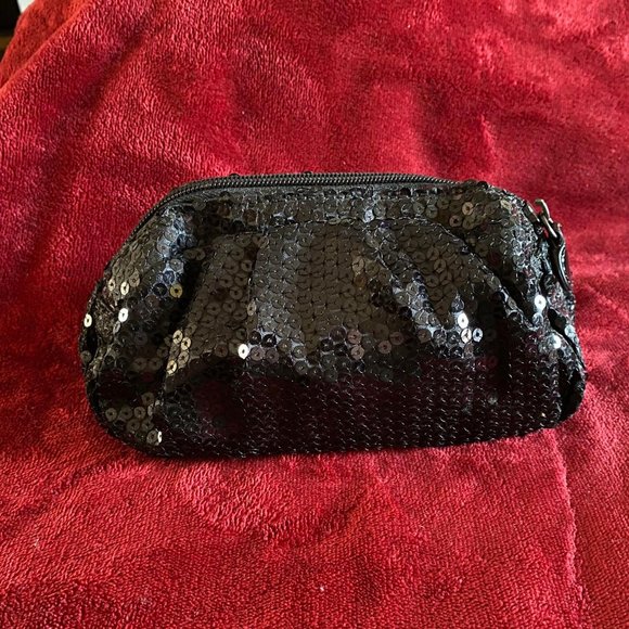 FELIX REY for Bergdorf Goodman Limited Edition Black Sequins Evening Bag Clutch - Picture 1 of 4